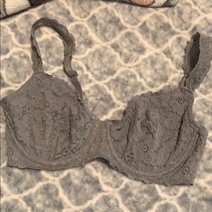 Aerie Grey Lace “Happy” Bra
